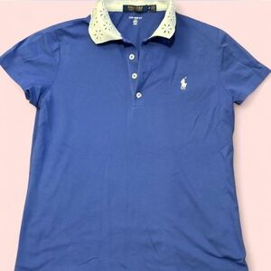 Ralph Lauren Polo Golf White and Blue Tailored Shirt